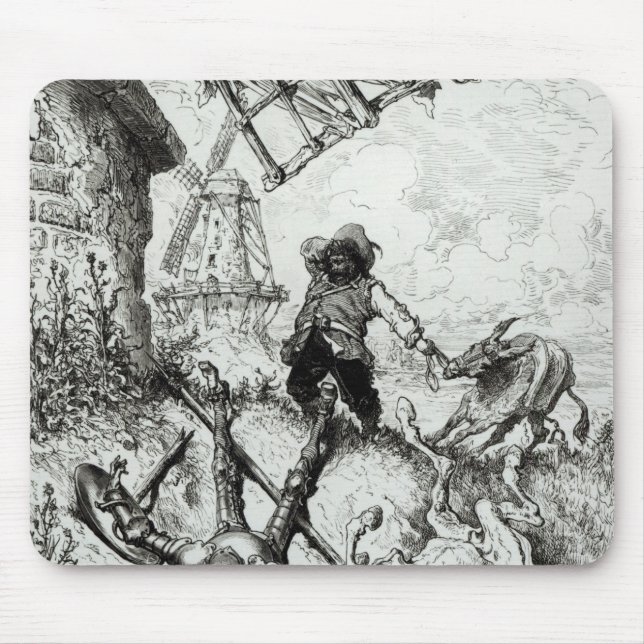 Mousepad Don Quixote e os moinhos de vento (Frente)
