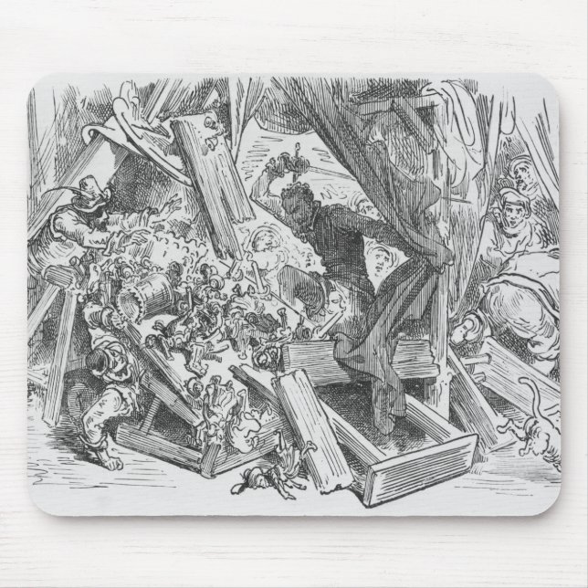 Mousepad Don Quixote que luta os fantoches (Frente)