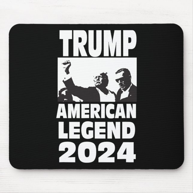 Mousepad Don Trump 2024 À prova de balas Nunca se renda Len (Frente)