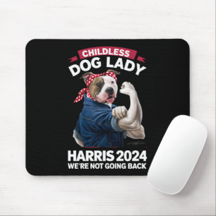 Mousepad Dona de Cachorro sem Filhos Está Votando Kamala El