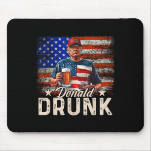 Mousepad Donald Bebado Trump Beer Cerveja 4 De Julho Americ