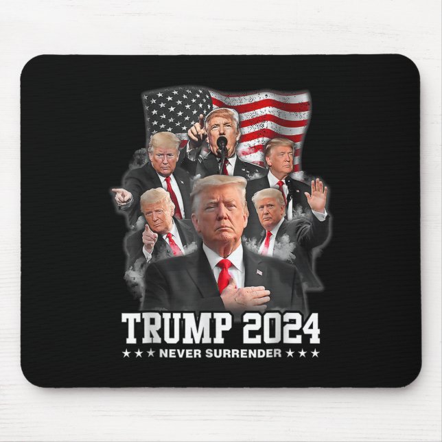 Mousepad Donald J Trump 2024 Nunca Se Rende  (Frente)