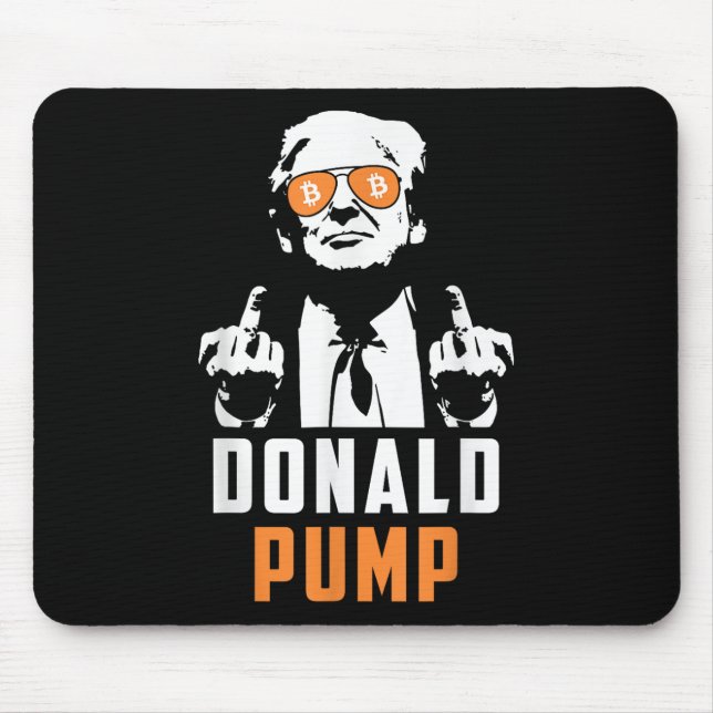 Mousepad Donald Pump Bitmoney Funny Trump 2024 Crypto (Frente)