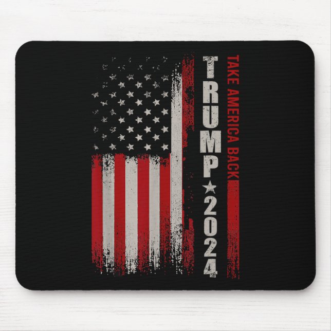 Mousepad Donald Trump 2024 Recupere a bandeira americana (Frente)
