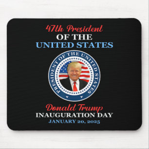Mousepad Donald Trump 47.º Presidente 2025 Inauguração dos