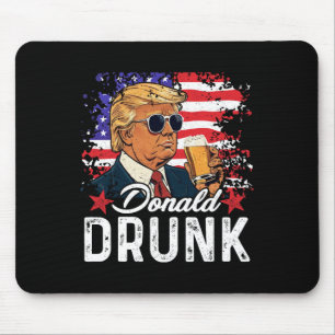 Mousepad Donald Trump Bêbado Bebendo Cerveja 4 De Julho Ame