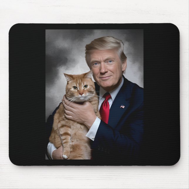Mousepad Donald Trump E Cat Engraçados Trump E Cat (Frente)