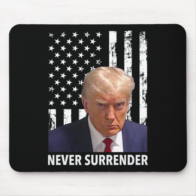 Mousepad Donald Trump Mug Shot - Nunca rendam F Americano (Frente)