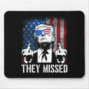 Mousepad Donald Trump Shot Trump 2024 US American Fl
