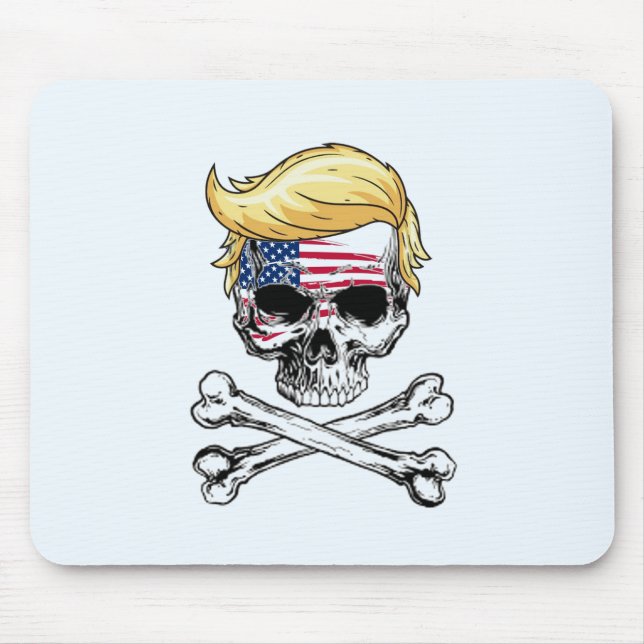 Mousepad Donald Trump Skull e Crossbones (Frente)