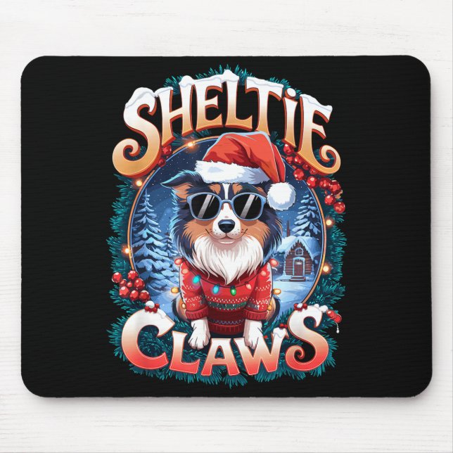 Mousepad Dono de Shetland Sheepdog Fantasia Sheltie Garras  (Frente)