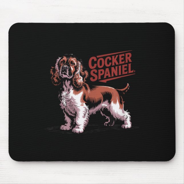 Mousepad Dono Orgulhoso da Raça de Cachorro Spaniel  (Frente)