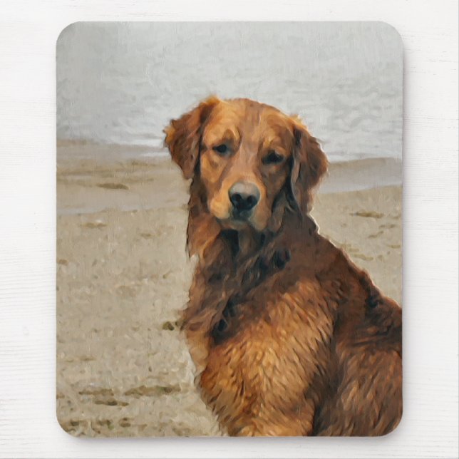 Mousepad Dons de Arte do Retriever de ouros (Frente)