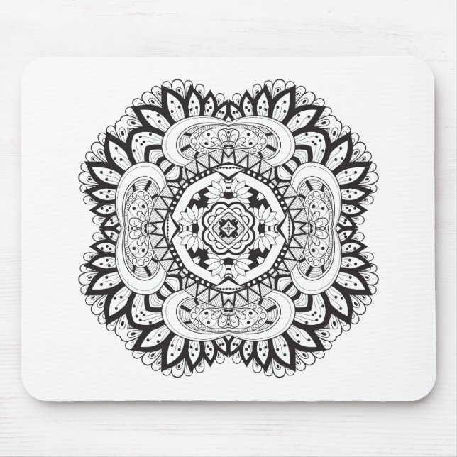 Mousepad Doodle bonito do quadrado de Deco (Frente)