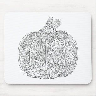Mousepad Doodle decorativo da abóbora