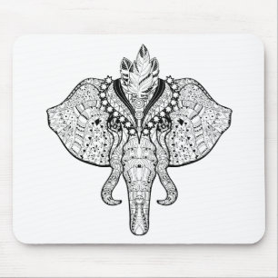 Mousepad Doodle do elefante do circo