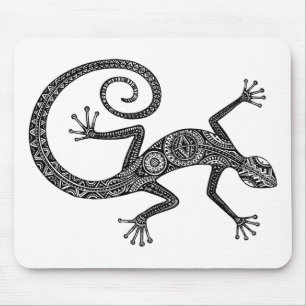 Mousepad Doodle do lagarto ou da salamandra