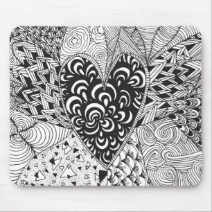 Mousepad Doodle inspirado do coração