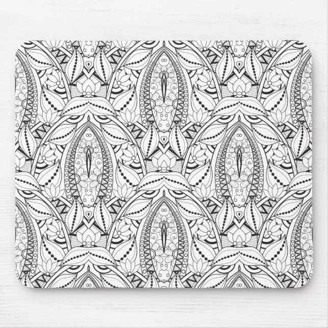 Mousepad Doodle tribal abstrato (Frente)