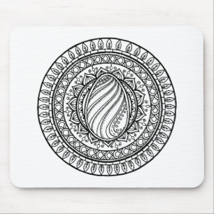 Mousepad Doodle tribal do círculo