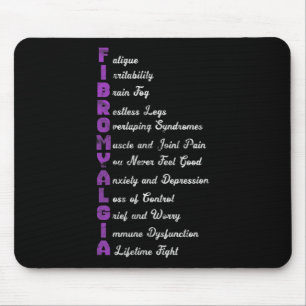 Mousepad Dor Crônica Fibromiosite Grunge