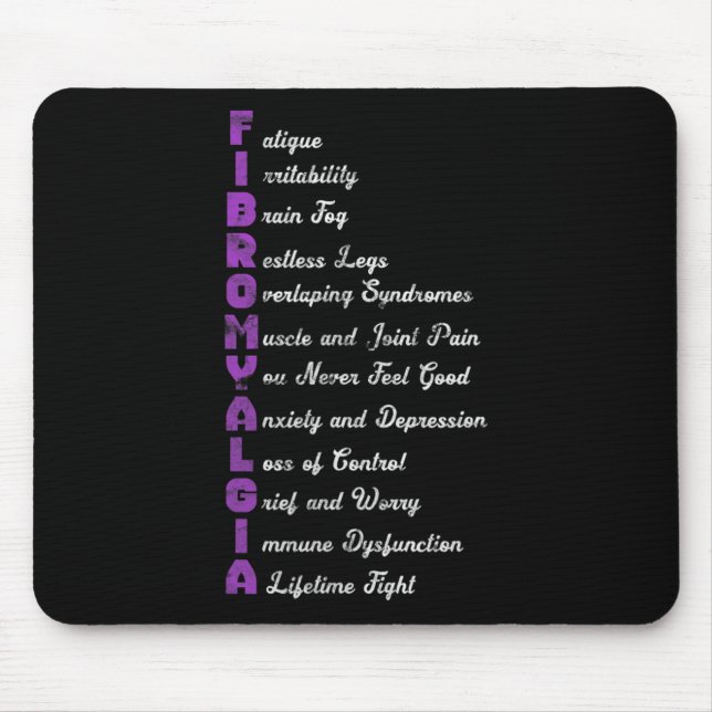 Mousepad Dor Crônica Fibromiosite Grunge (Frente)