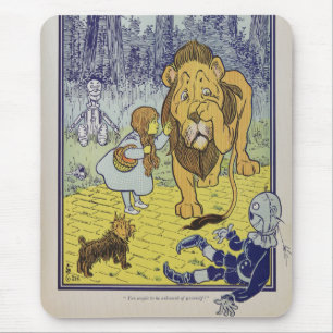 Mousepad Dorothy e o leão Cowardly de mágico de Oz