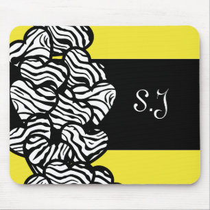 Mousepad dos corações da zebra