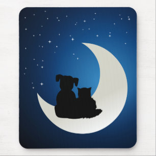 Mousepad dos melhores amigos gato e do cão
