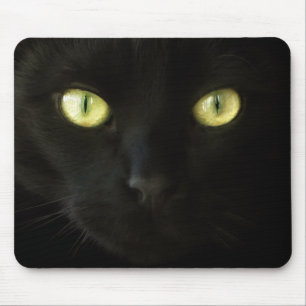 Mousepad dos olhos de gato preto