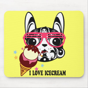 mousepad dos sunglass do gelado do cão do doggy