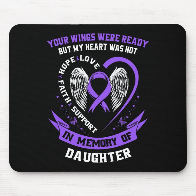 Mousepad Dosagem Roxa No Dia Da Consciência Em Memória D (Frente)