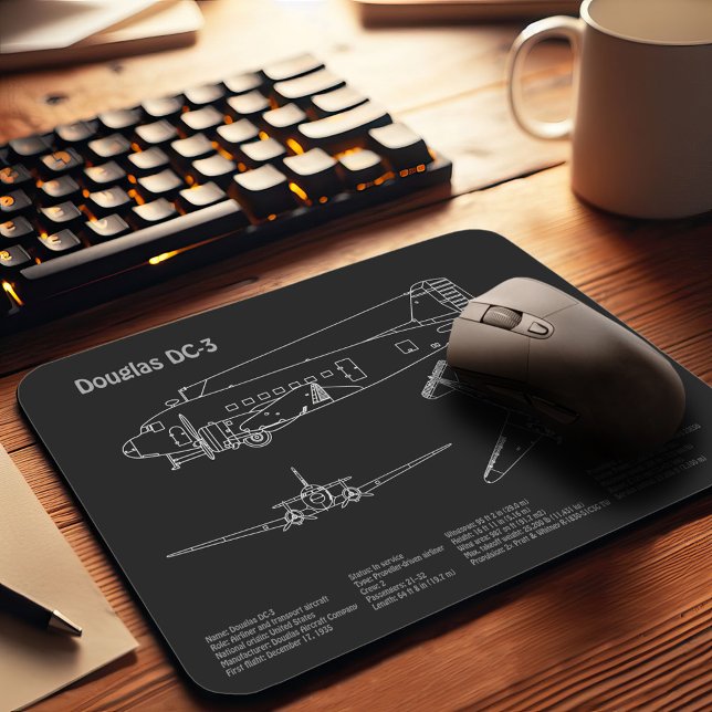 Mousepad Douglas DC-3 - PD Planos de desenho de projeto de  (Criador carregado)