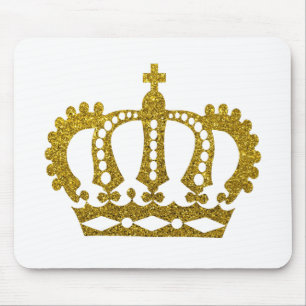 Mousepad Dourada Coroa da Lâmpada