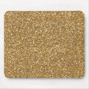 Mousepad Dourada Glam Faux Glitter