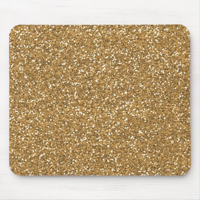 Mousepad Dourada Glam Faux Glitter (Frente)