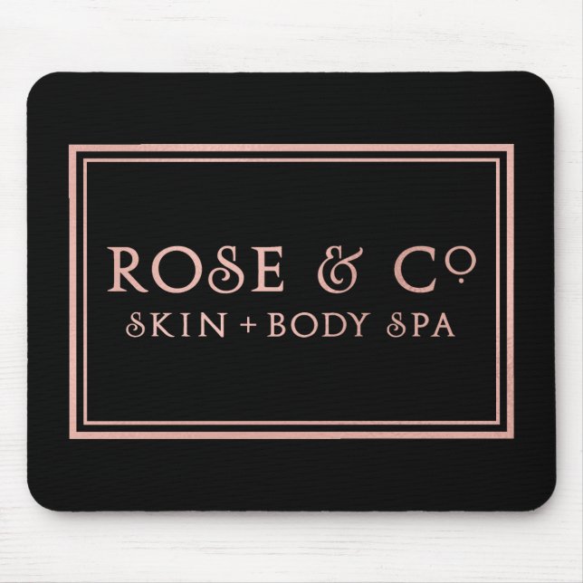 Mousepad Dourada Rosa Rosa Rosa Rosa, Rosa, Decoração Mínim (Frente)