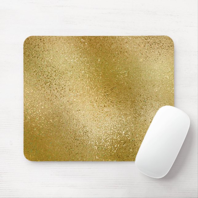 Mousepad Dourada sombreamento iridescente de fundo abstrato (Com mouse)