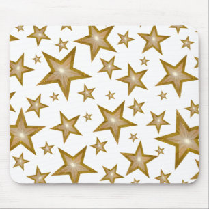 Mousepad Douradas Estrelas branco-do-mouse
