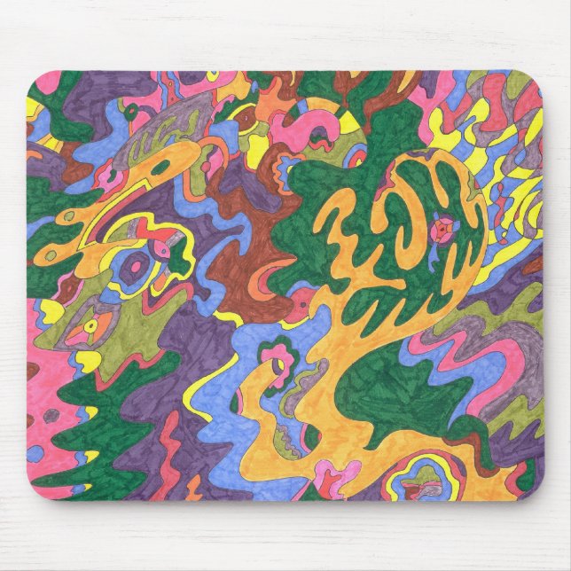 Mousepad "Dourado" Abstrato Art (Frente)