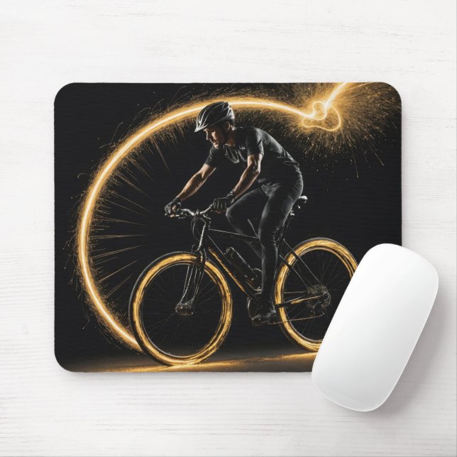 Mousepad Dourado ciclista Neon (Com mouse)