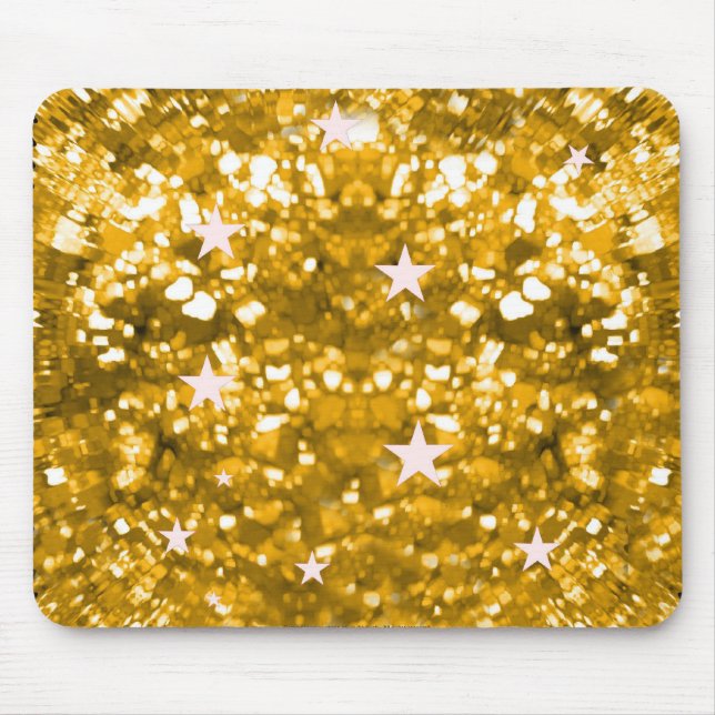 Mousepad Dourado da diva do brilho e das estrelas (Frente)