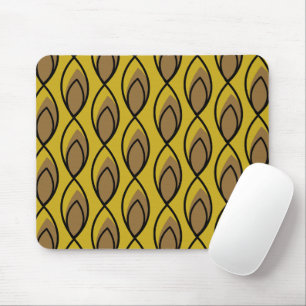 Mousepad Dourado e amarelo Meio século moderno Pad do Mous