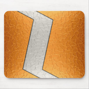 Mousepad Dourado e Prata de Aço Inoxidável