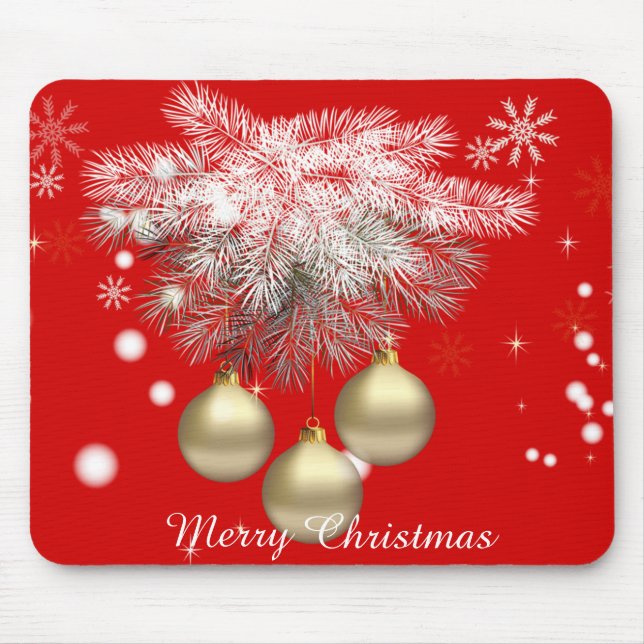 Mousepad Dourado Natal e Prata Natal (Frente)