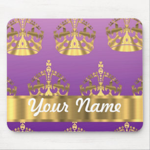 Mousepad Dourado padrão da coroa