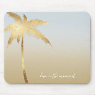 Mousepad Dourado Palm Tree Ombre