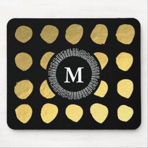 Mousepad Dourado preto lindo para seu escritório
