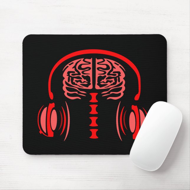Mousepad Doutor Cérebro Escutando Música (Com mouse)