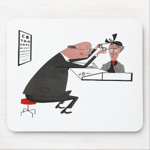 Mousepad Doutor de olho retro escritório do meio século d
